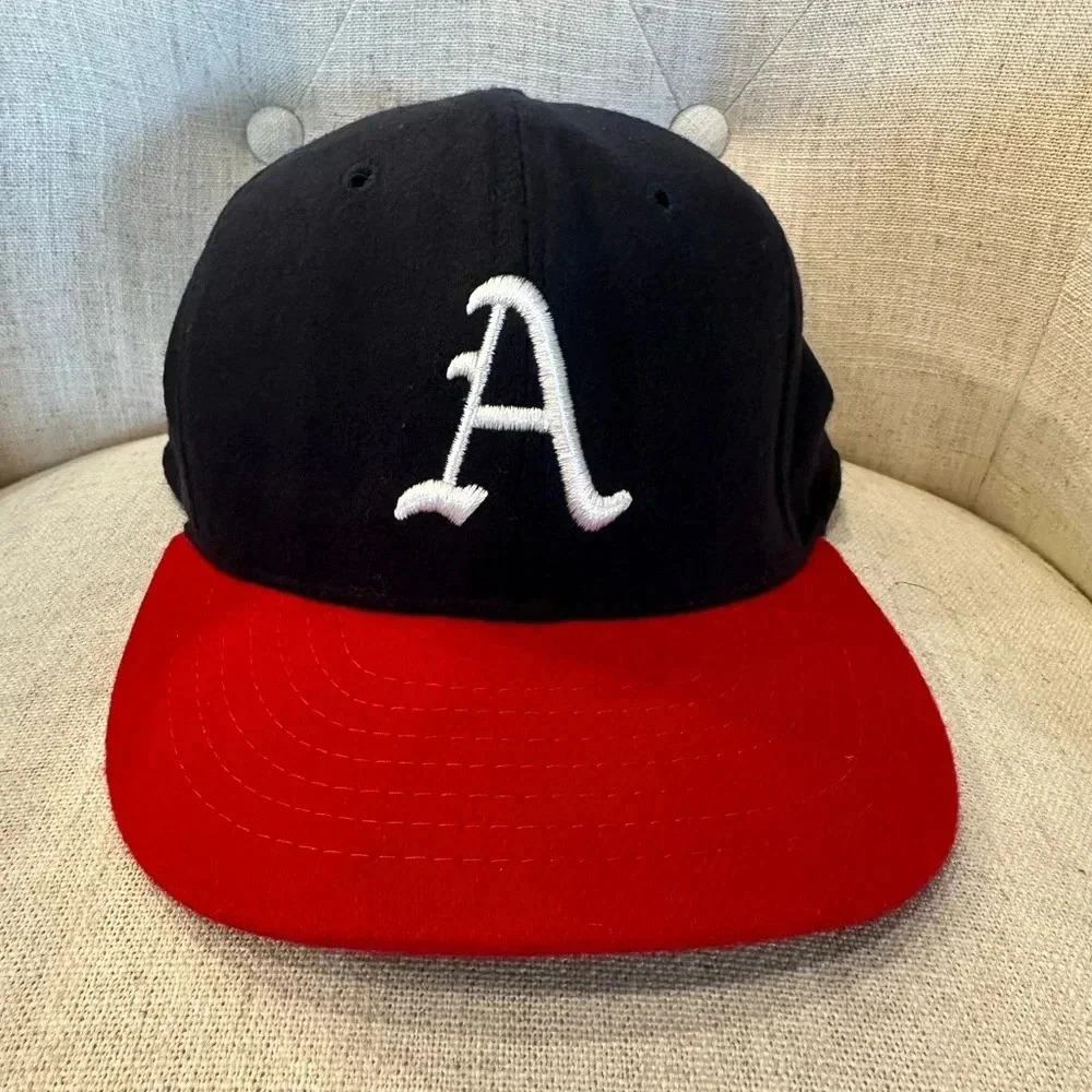 VTG Ebbets Field Flannels Atlanta Crackers Fitted 7 5/8 Baseball Cap Hat Coopers